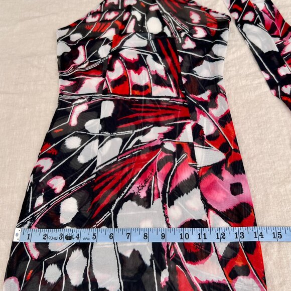 NWT Halden The Athena Luxury Stretch Mesh Butterfly Maxi Dress OS/M Goddesscore - Picture 14 of 16